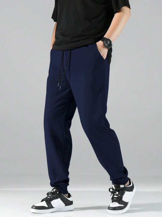 Manfinity Basics Men Drawstring Waist Sweatpants