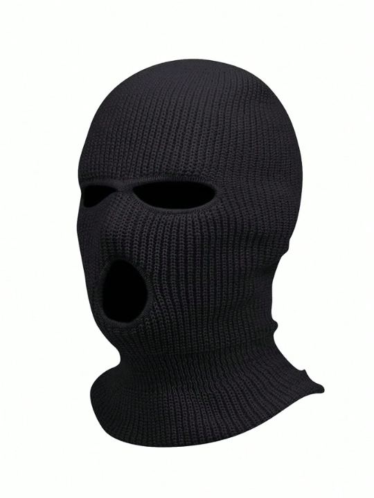 1pc 3-Hole Ski Mask Face Neck Knitted Beanies Balaclava Outdoor Sport Warm Full Face Cover