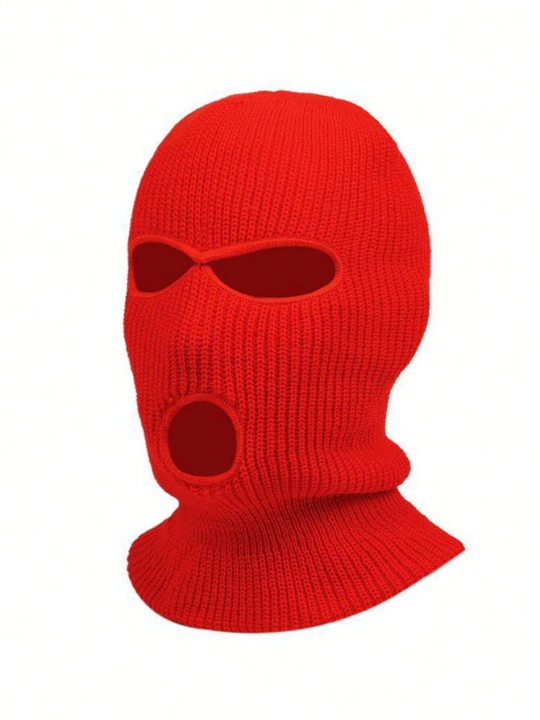 1pc 3-Hole Ski Mask Face Neck Knitted Beanies Balaclava Outdoor Sport Warm Full Face Cover