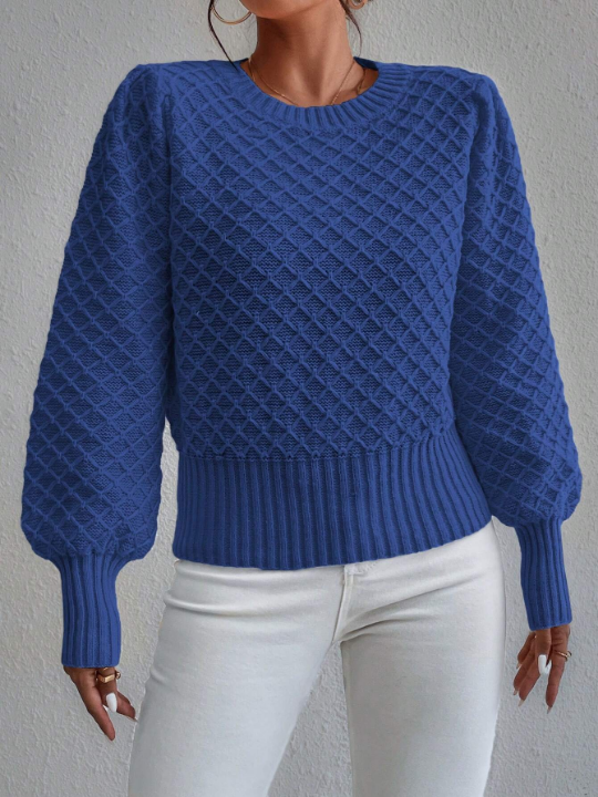 Frenchy Women's Lantern Sleeve Pullover Sweater