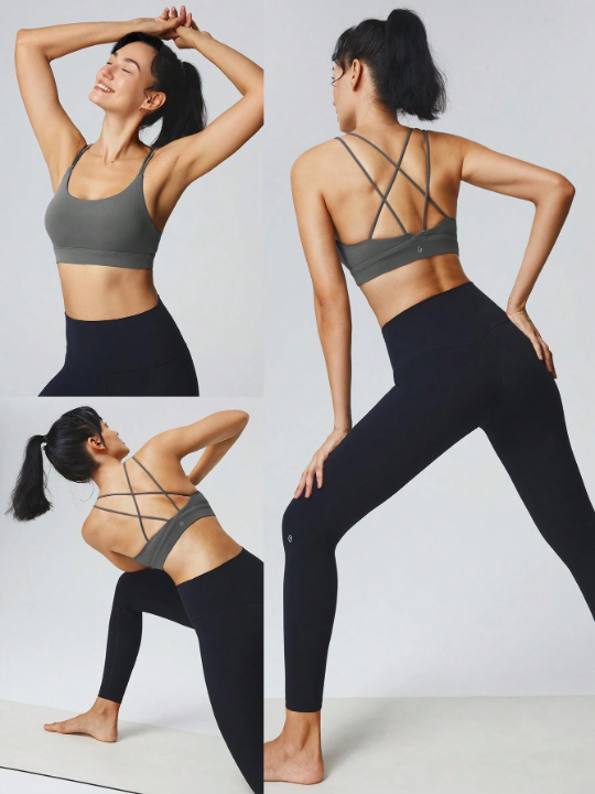 GLOWMODE FeatherFit Strappy Back Sports Bra