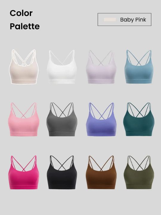 GLOWMODE FeatherFit Strappy Back Sports Bra