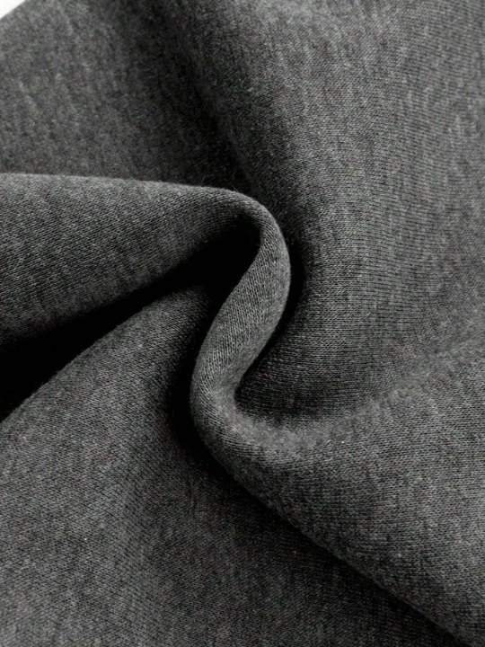 Manfinity Homme Loose Fit Men's Colorblocked Zippered Hooded Sweatshirt With Drawstring And Fleece Material