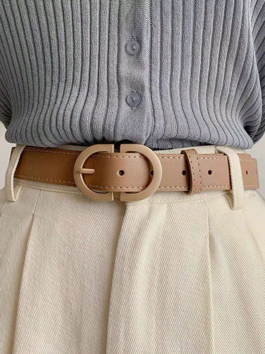 1pc Minimalist Fashion Ladies' Leather Belt