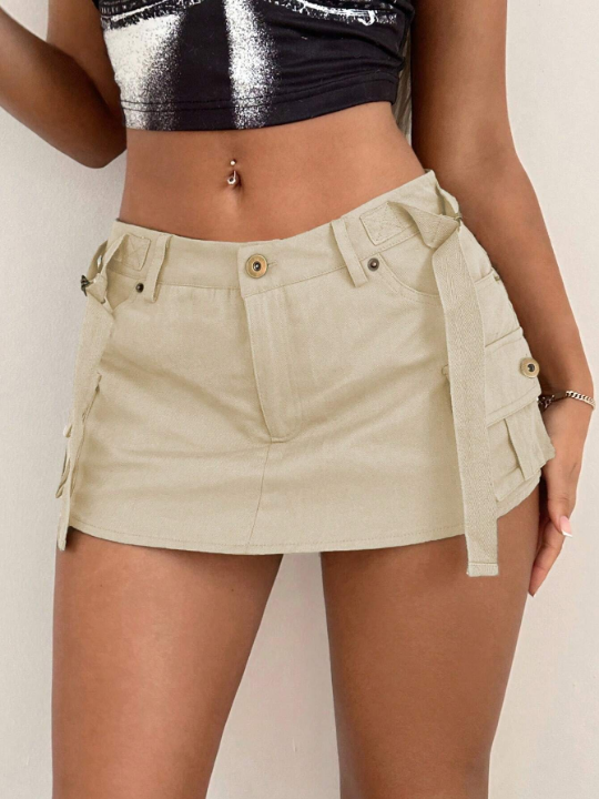 ICON Low Waist Shorts With Belt