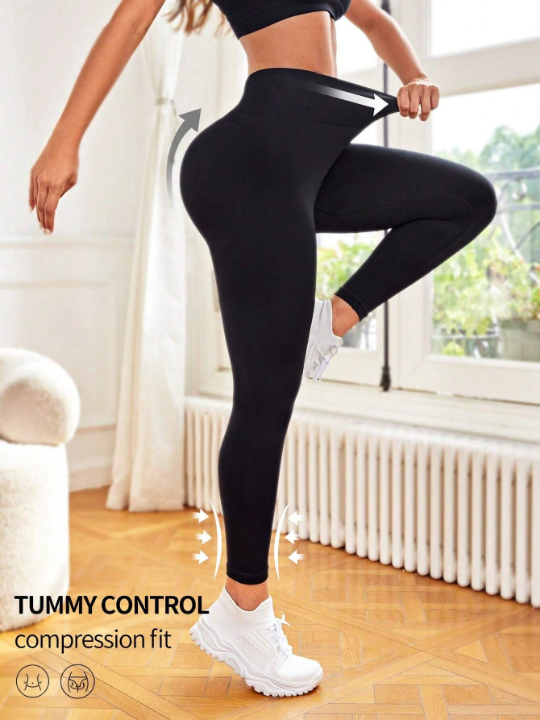 Yoga Basic Seamless Wide Waistband Sports Leggings