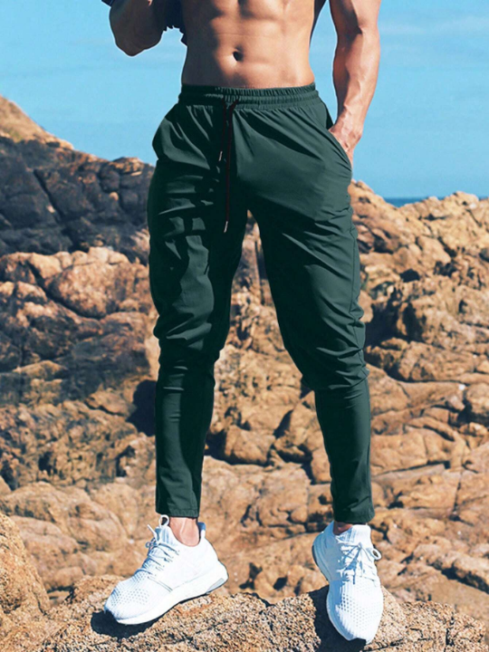 Sport Corelite Men Drawstring Waist Slant Pocket Sports Pants