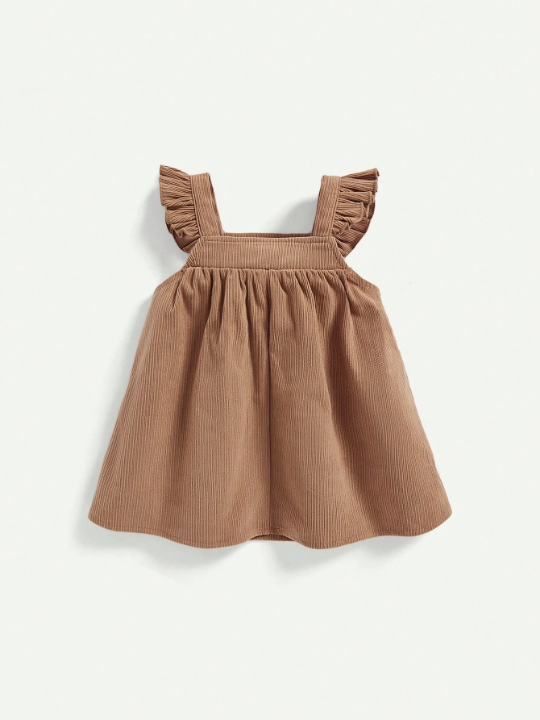 Cozy Cub Baby Girl Bee Print Tee & Ruffle Trim Pinafore Dress