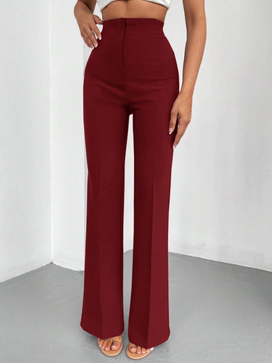 High Waist Flare Leg Suit Pants