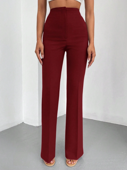 High Waist Flare Leg Suit Pants