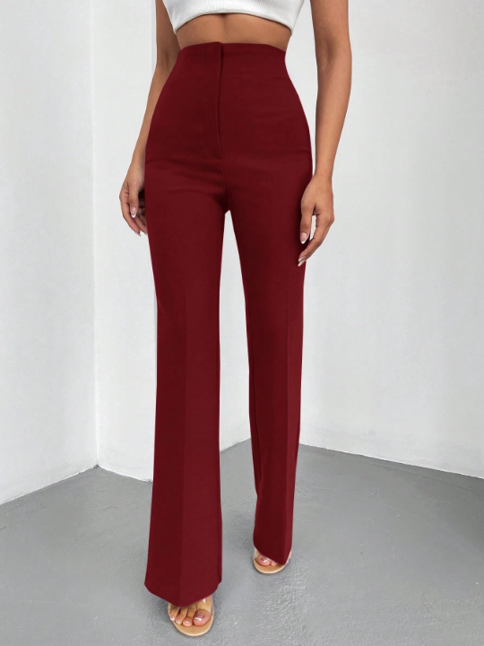 High Waist Flare Leg Suit Pants