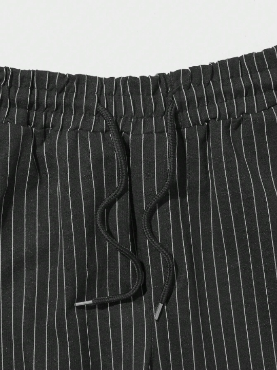 Cottnline Men Striped Print Pants