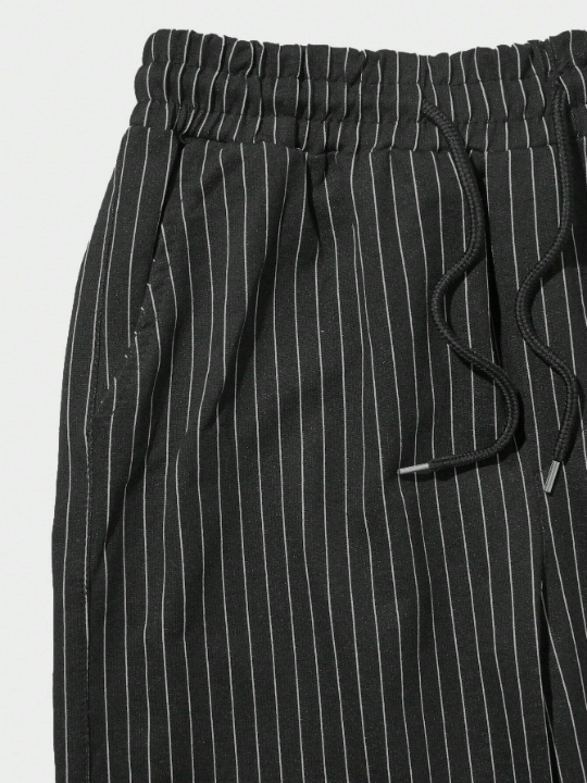 Cottnline Men Striped Print Pants