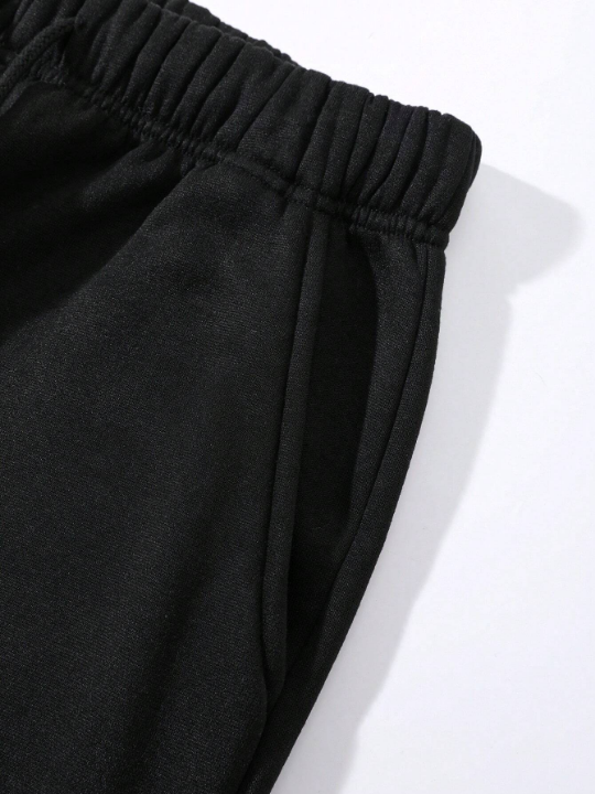 Men's Drawstring Elastic Waist And Cuffed Pants