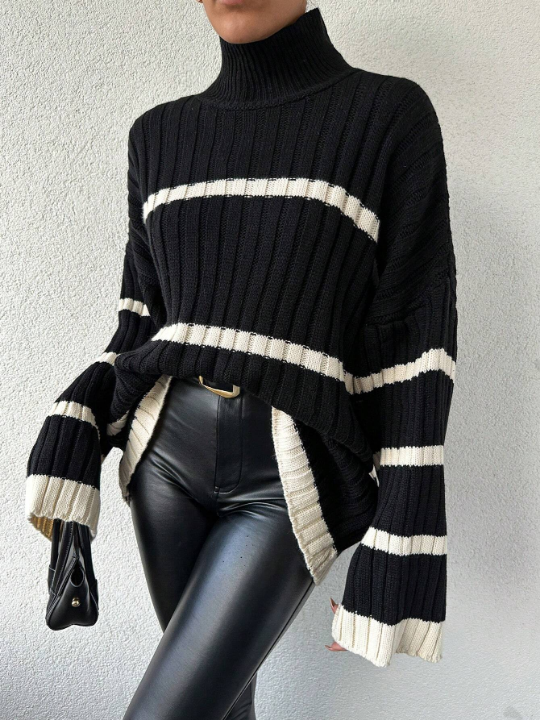 Women's Loose Fit Bell Sleeve Sweater