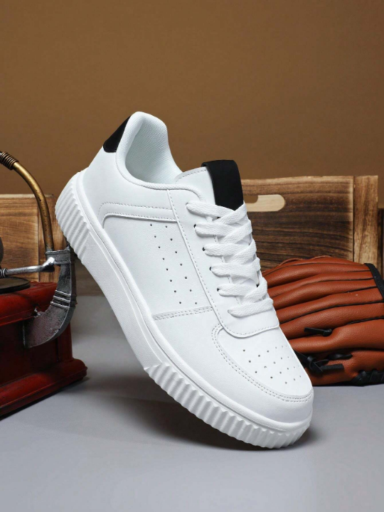 Men's New Fashion Trend Comfortable Breathable Simple Casual Shoes Men's Outdoor Round Toe Lace-up Low-top Sports Shoes