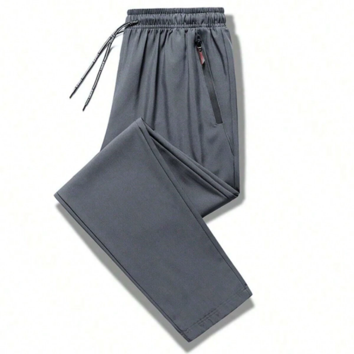 Men's Winter Thick Woolen Warm Pants, Loose & Warm, Suitable For Sports, With Zippers & Pockets