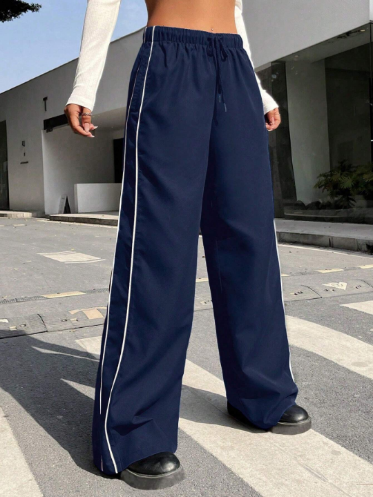 Coolane High Waist Seam Detail Wide Leg Pants