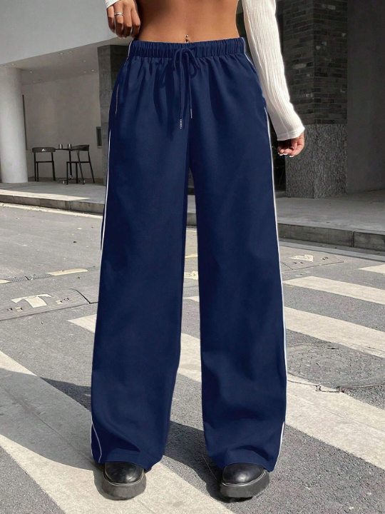 Coolane High Waist Seam Detail Wide Leg Pants