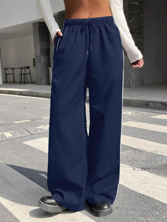 Coolane High Waist Seam Detail Wide Leg Pants