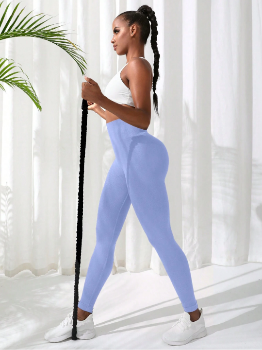 Yoga Basic Solid Color Simple Sport Leggings