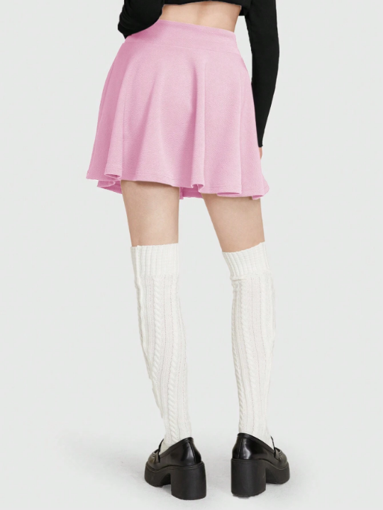 ROMWE Ladies' Solid Color Short Skirt