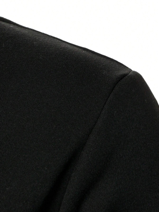 Manfinity Homme Men's Half Zipper Placket Sweatshirt