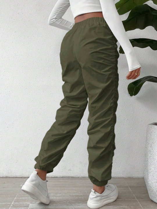 Essnce Solid Ruched Pants