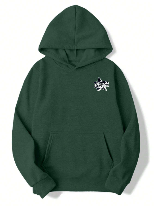 Manfinity Homme Men's Letter Printed Fleece Hoodie