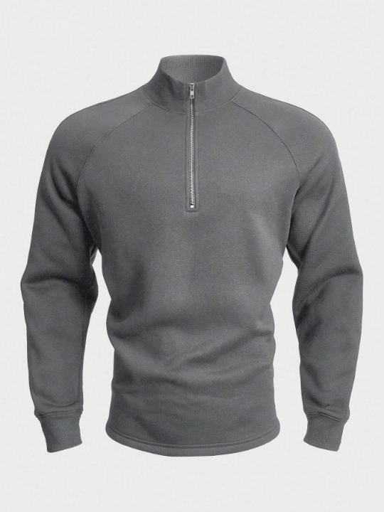 Manfinity Homme Men's Solid Color Raglan Sleeve Sweatshirt