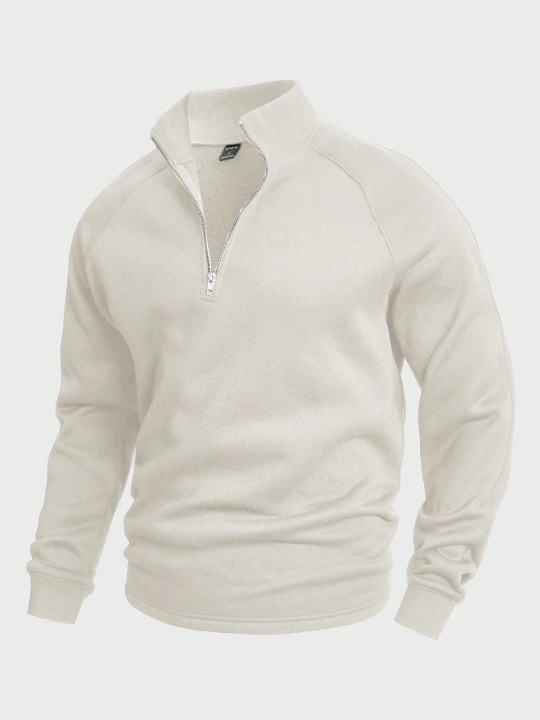 Manfinity Homme Men's Solid Color Drop Shoulder Sleeve Sweatshirt