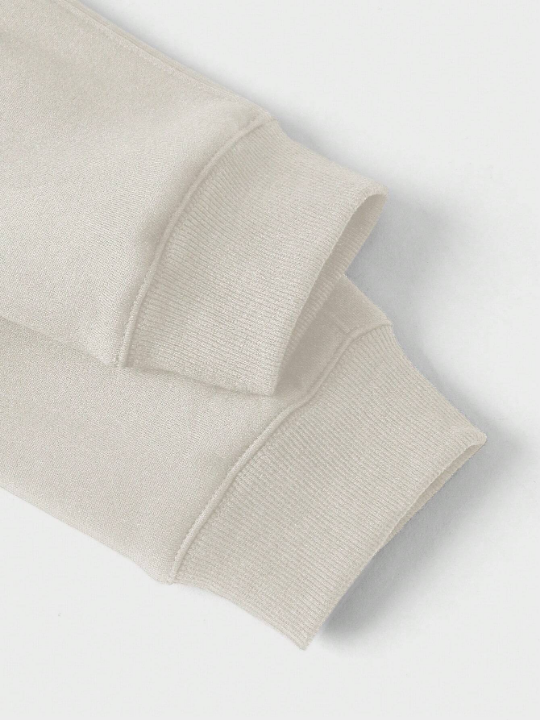 Manfinity Homme Men's Solid Color Drop Shoulder Sleeve Sweatshirt