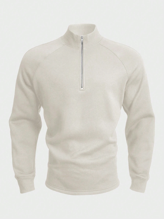 Manfinity Homme Men's Solid Color Drop Shoulder Sleeve Sweatshirt