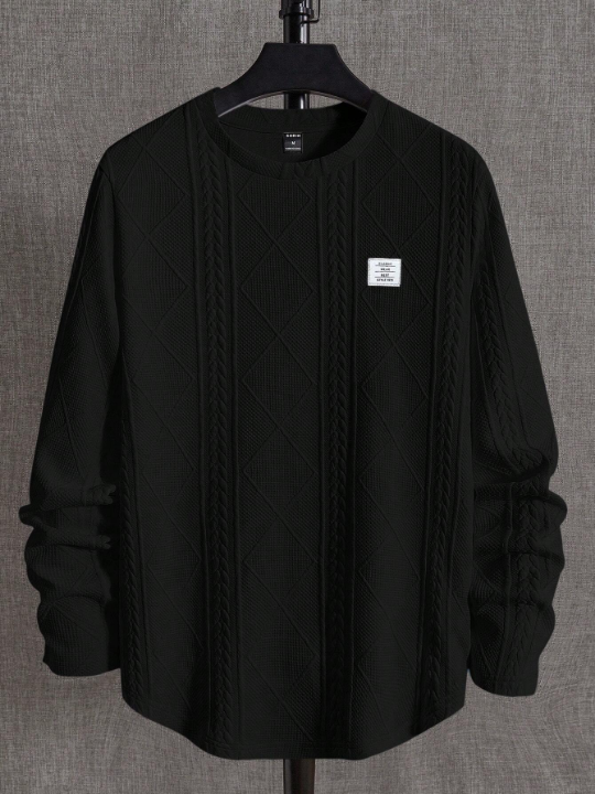 Manfinity Homme Men Letter Patched Detail Tee