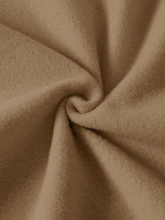 Manfinity Homme Loose Fit Men's Bear Embroidery Drop Shoulder Thermal Hoodie