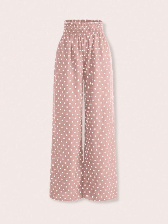 Priv Elastic Waist Polka Dot Pants