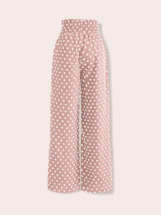 Priv Elastic Waist Polka Dot Pants