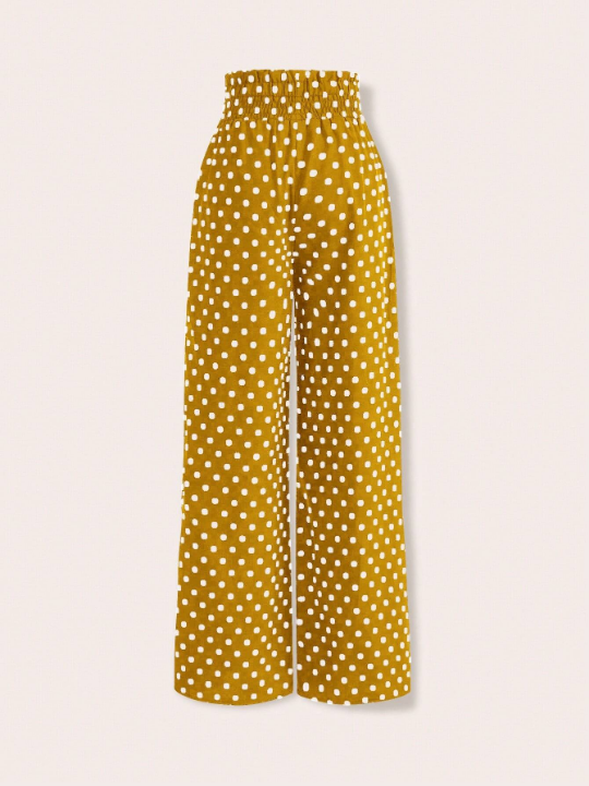 Essnce Women's Polka Dot Print Shirred Pants