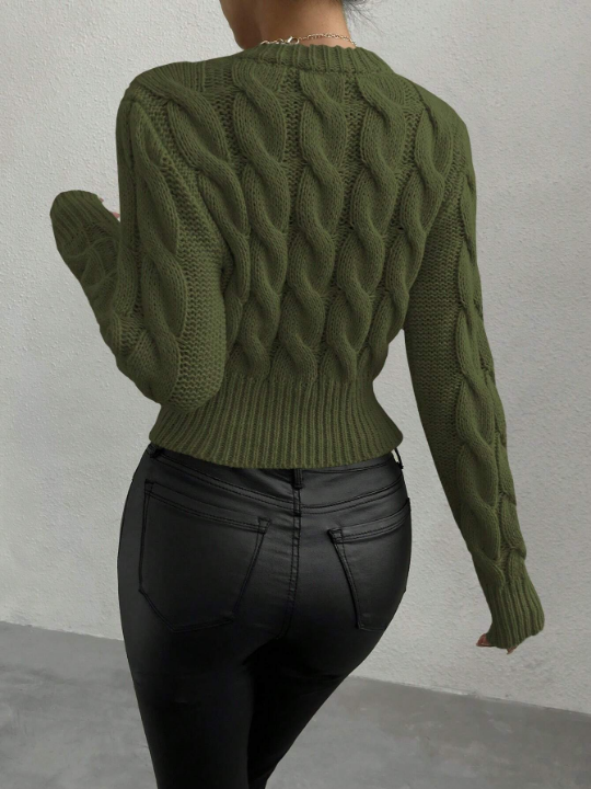 Essnce Solid Color Pullover Sweater