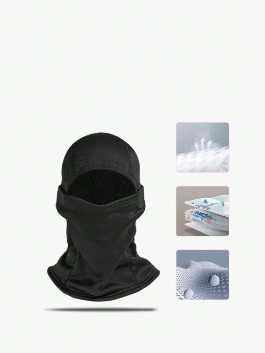 1pc Unisex Balaclava Hat With Face Mask, Sun Protection And Breathable, Suitable For Spring And Summer Outdoor Travel, Cycling, Hiking