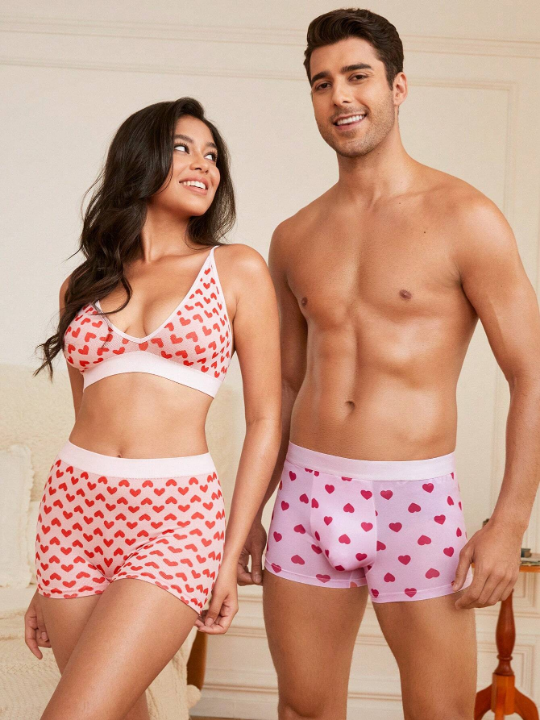 Men's Heart Pattern Trunks