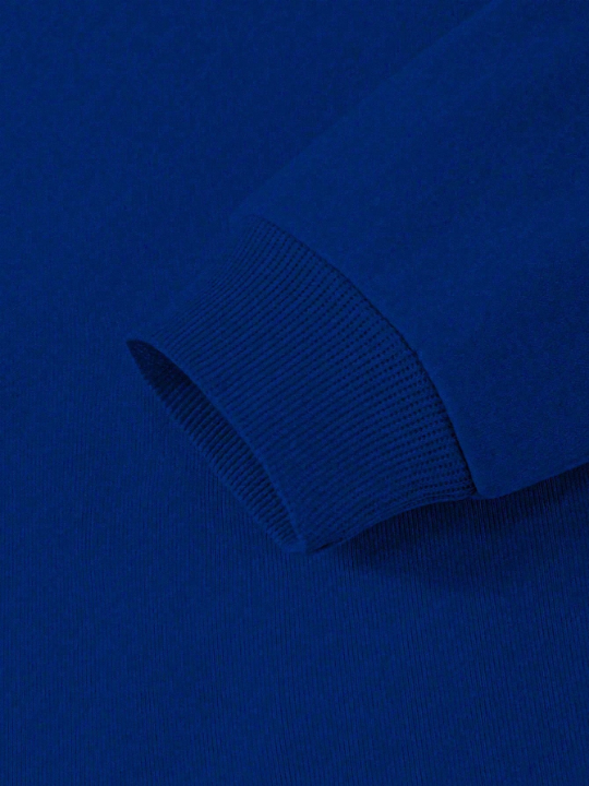 Manfinity Sporsity Men's Letter Print Drawstring Hooded Fleece Sweatshirt