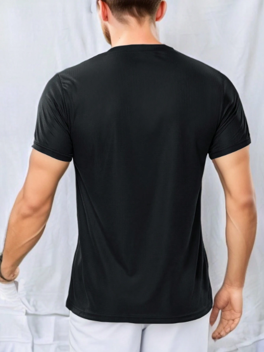 Men's Quick Dry Gym Running Athletic Shirt Set, T-Shirt, Workout Short Sleeves, Lightweight, Breathable Gym Clothes Men Basic T Shirt