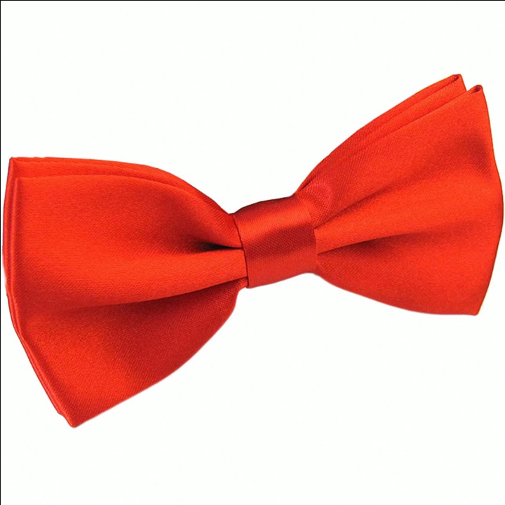 1pc Men's Red Double-layered Polyester Adjustable Fashionable Bow Tie, Suitable For Weddings, Parties, Performances And Everyday Accessories