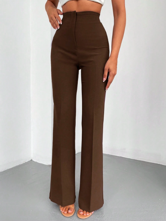 Solid Flare Leg Pants