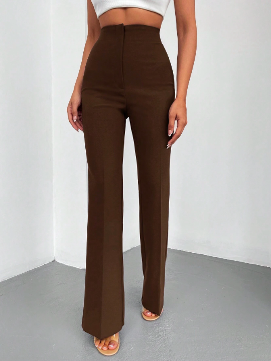 Solid Flare Leg Pants