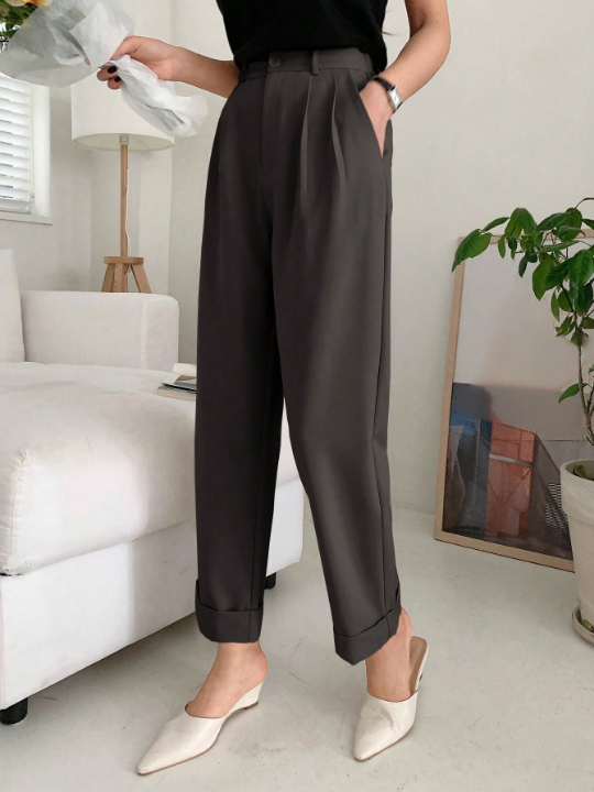 DAZY Ladies' Cuffed Straight Leg Pants