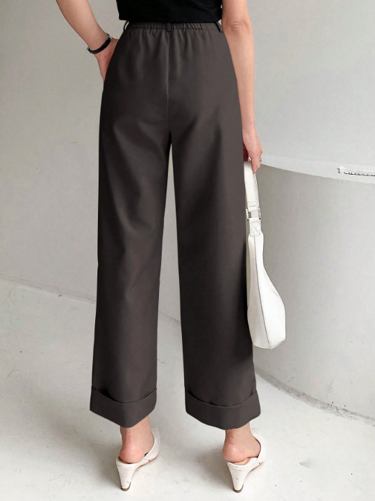 DAZY Ladies' Cuffed Straight Leg Pants