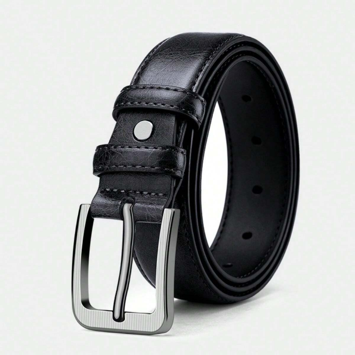 A Men's Black Elegant Business Fashion Versatile Belt Suitable For Daily Use