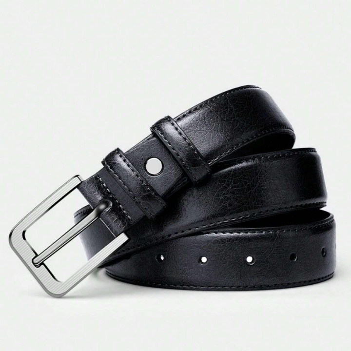 A Men's Black Elegant Business Fashion Versatile Belt Suitable For Daily Use